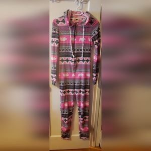 Pink Fair Isle Print Onesie
